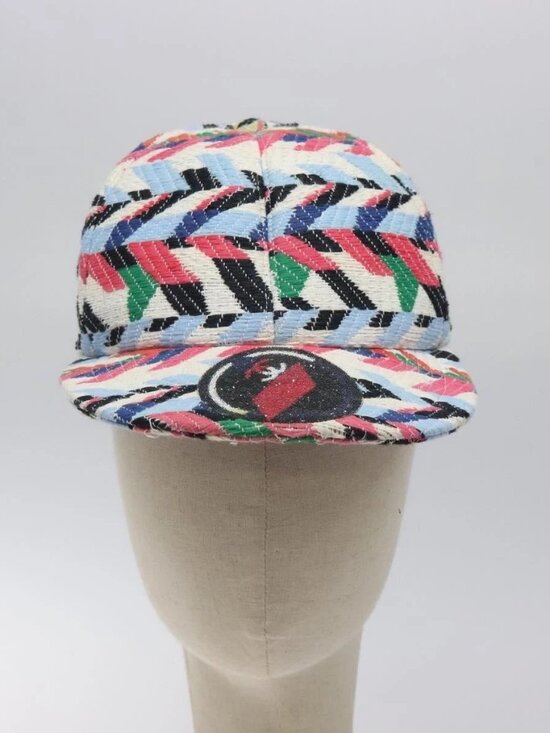 CHANEL Airline Cap Cotton Multicolor CC Auth BA2344 main image 7